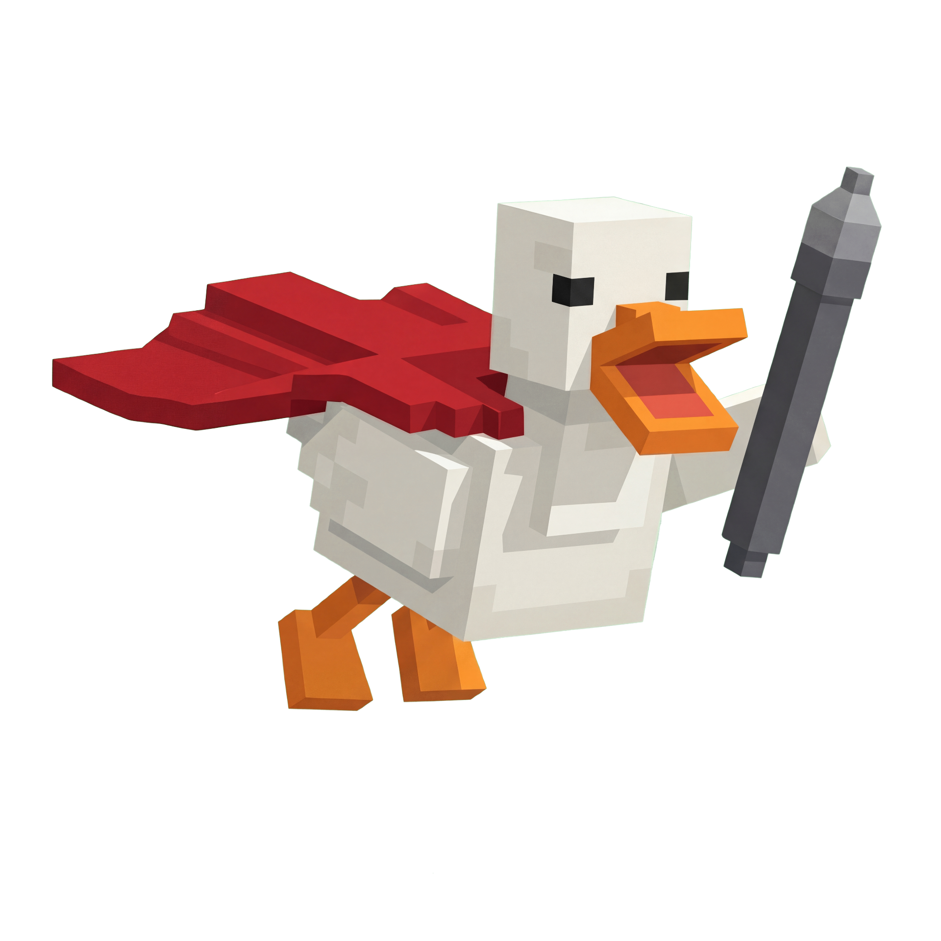 QuackChat superhero duck mascot